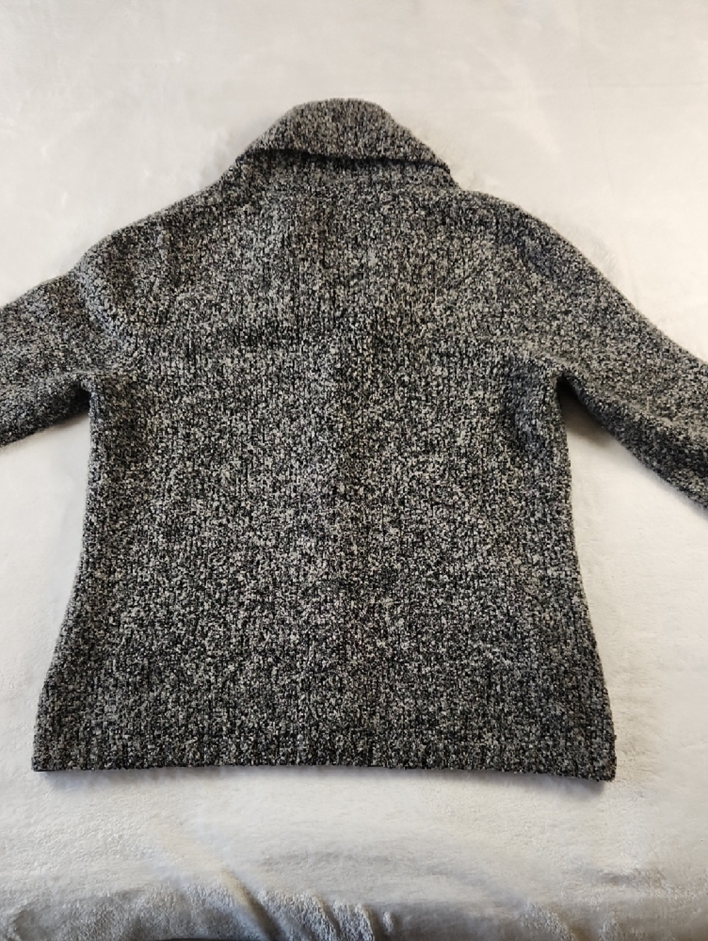 croft & barrow Marled Gray Shawl-Collar Button Sweater - Picture 12 of 16